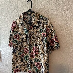 Vintage Floral Button Down